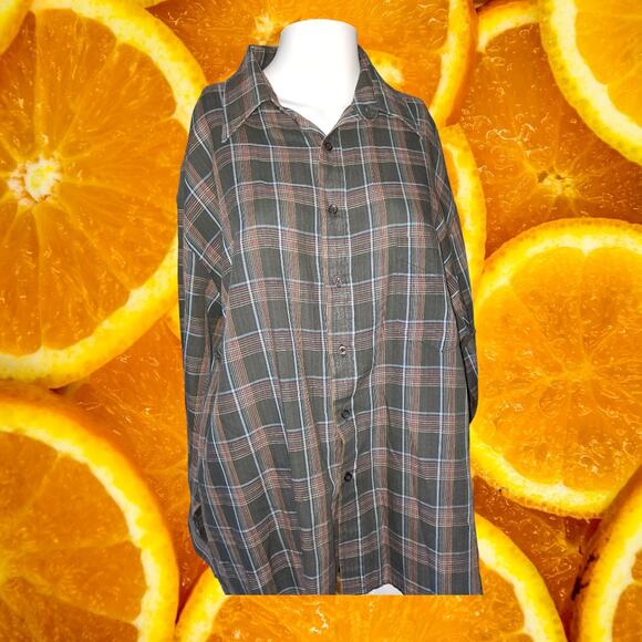 Vintage Kentfield Colorful Plaid Button Up Shirt Size XL - Picture 2 of 7